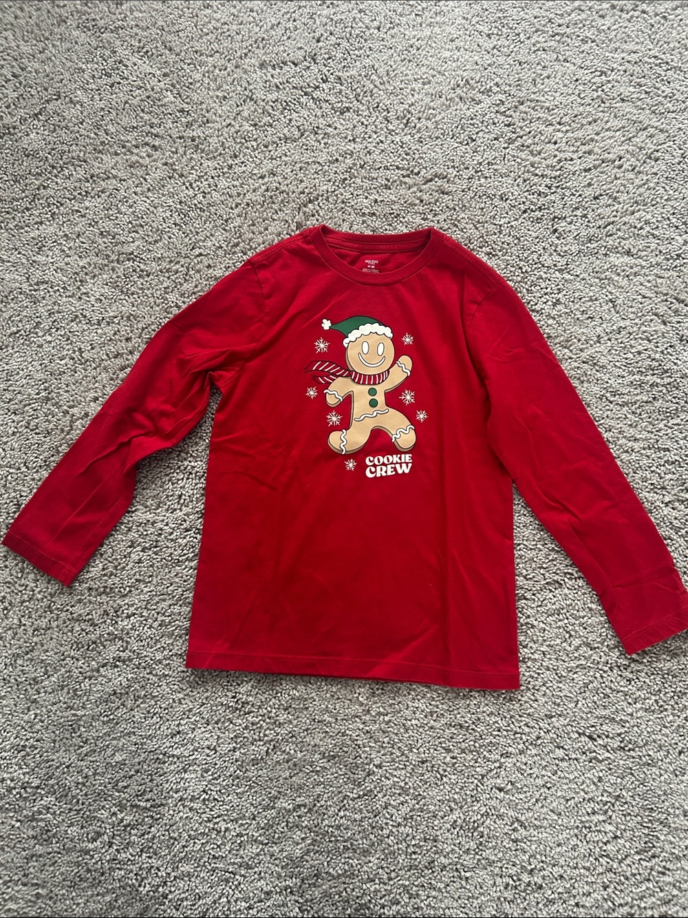Holiday Time Red Long-Sleeve 'Cookie Crew' Tee